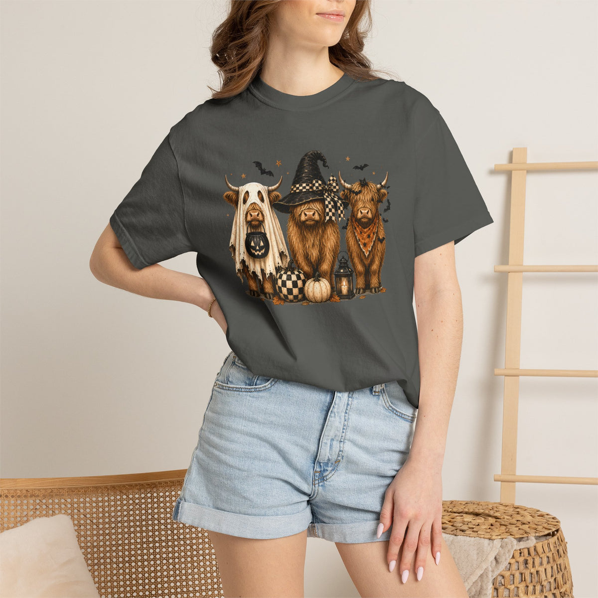 Halloween Highland Cows T-Shirt